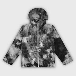 Женская ветровка Абстракция - white scraps of fabric on dark