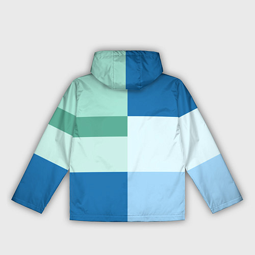 Женская ветровка Мятное небо колор-блок / 3D-Белый – фото 2