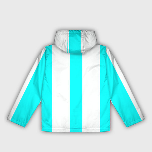 Женская ветровка Color light blue white lines / 3D-Белый – фото 2