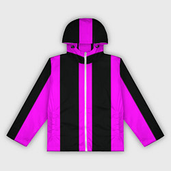 Ветровка с капюшоном женская Color black pink lines, цвет: 3D-белый