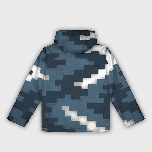 Женская ветровка Пиксельная текстура камуфляж / 3D-Белый – фото 2