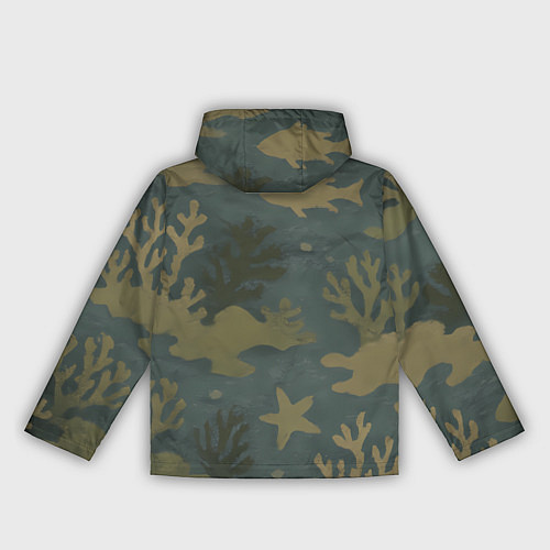 Женская ветровка Подводный камуфляж из рыб / 3D-Белый – фото 2