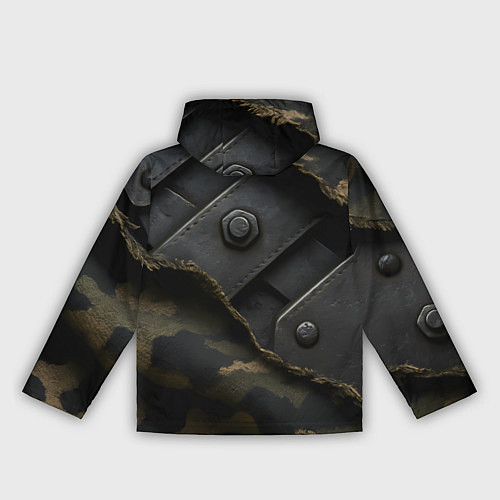 Женская ветровка Порванная камуфляжная ткань с металлом / 3D-Белый – фото 2