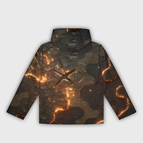 Женская ветровка Искры в разломах на камуфляже / 3D-Белый – фото 2