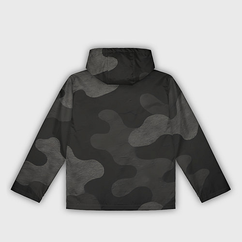 Женская ветровка Черно-серый камуфляж / 3D-Белый – фото 2