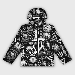 Ветровка с капюшоном женская Doom логотипы ведьмак, цвет: 3D-черный