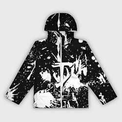 Ветровка с капюшоном женская Doom белые краски, цвет: 3D-белый