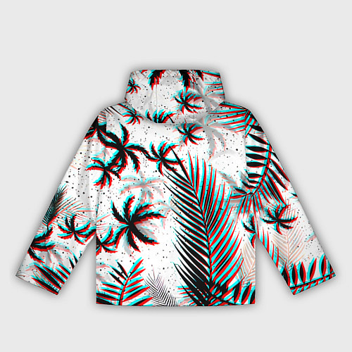 Женская ветровка Doom тропики глитч / 3D-Белый – фото 2
