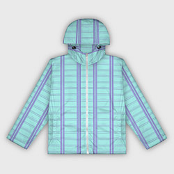 Ветровка с капюшоном женская Color light blue cage, цвет: 3D-белый