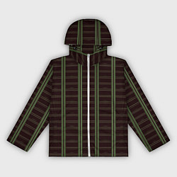 Ветровка с капюшоном женская Color brown cage, цвет: 3D-белый