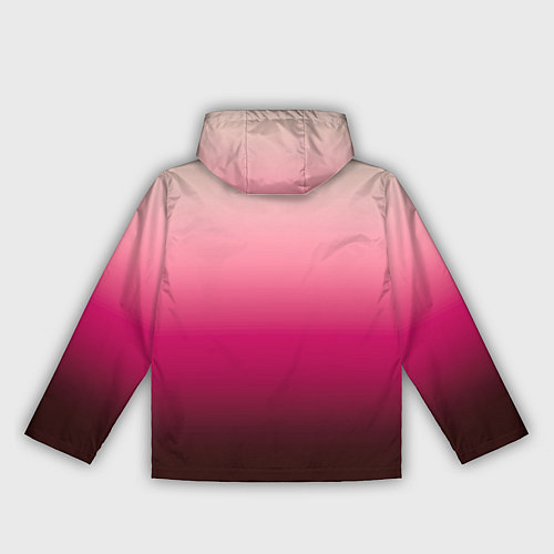 Женская ветровка Градиент transcendent pink омбре / 3D-Белый – фото 2