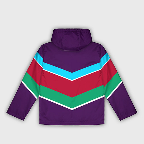 Женская ветровка Фиолетовый с полосами / 3D-Белый – фото 2