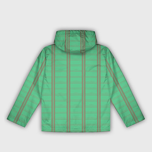 Женская ветровка Color green cage brown stripes / 3D-Белый – фото 2