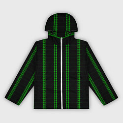 Женская ветровка Color black cage green stripes