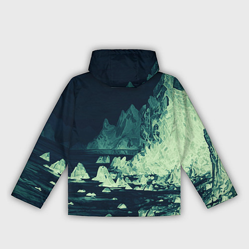 Женская ветровка Dream on стилизованный скалистый берег / 3D-Черный – фото 2