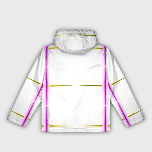 Женская ветровка Color white pink yellow stripes / 3D-Белый – фото 2