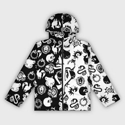 Ветровка с капюшоном женская Doom anime black pattern, цвет: 3D-черный