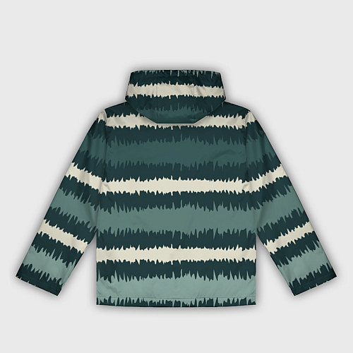 Женская ветровка Полосы зигзагообразные зеленые / 3D-Белый – фото 2