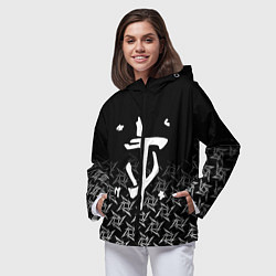 Ветровка с капюшоном женская Doom ninja, цвет: 3D-черный — фото 2