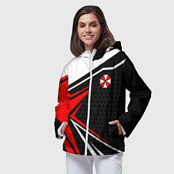 Ветровка с капюшоном женская Umbrella - red uniform, цвет: 3D-белый — фото 2