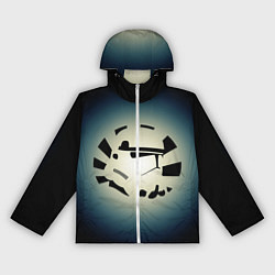 Ветровка с капюшоном женская Имперский штурмовик - градиент, цвет: 3D-белый