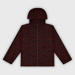 Ветровка с капюшоном женская Древние защитные руны красные на чёрном, цвет: 3D-черный