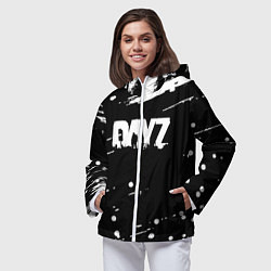 Ветровка с капюшоном женская Dayz брызги красок, цвет: 3D-белый — фото 2