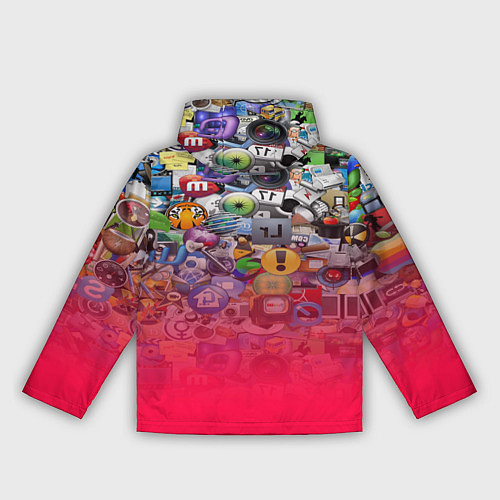 Женская ветровка Monster energy social stiker / 3D-Белый – фото 2