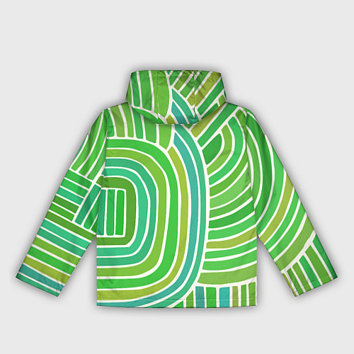 Женская ветровка Абстрактный узор зеленый / 3D-Белый – фото 2