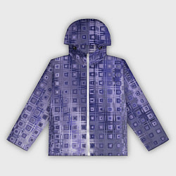 Ветровка с капюшоном женская Геометрический градиент фиолетовый, цвет: 3D-белый