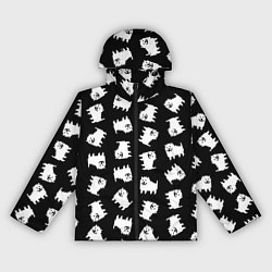 Ветровка с капюшоном женская Annoying dog pattern - Undertale, цвет: 3D-черный
