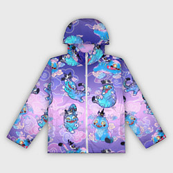 Ветровка с капюшоном женская Тигр с сорокой, цвет: 3D-белый