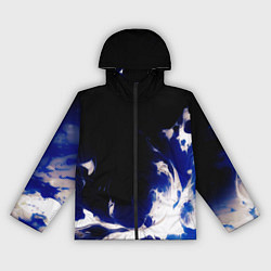 Ветровка с капюшоном женская Синее пламя, цвет: 3D-черный
