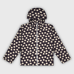 Ветровка с капюшоном женская Паттерн с ракушками, цвет: 3D-белый