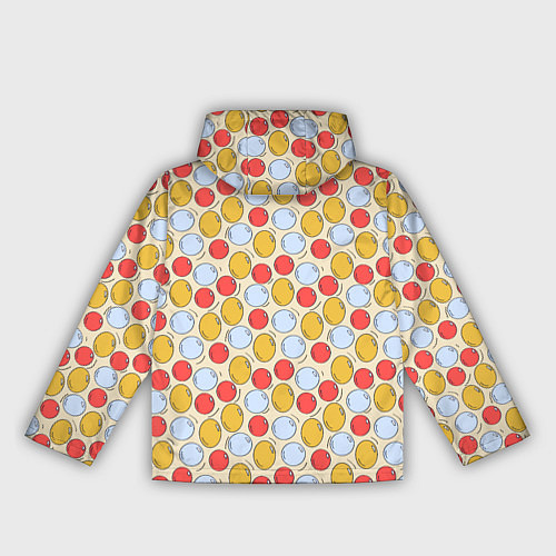 Женская ветровка Красные, голубые и желтые пузыри / 3D-Белый – фото 2