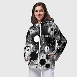 Ветровка с капюшоном женская Abstract fantasy pattern - Milano, цвет: 3D-белый — фото 2