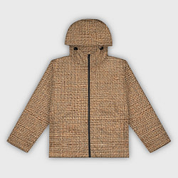 Ветровка с капюшоном женская Мешковина имитация, цвет: 3D-черный