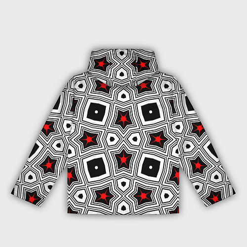 Женская ветровка Звезды в геометрической абстракции / 3D-Белый – фото 2