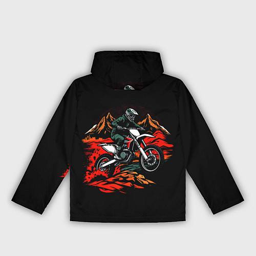 Женская ветровка Motocross in the mountains / 3D-Белый – фото 2