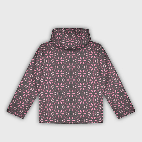 Женская ветровка Шестиугольники с цветочными перекрестиями / 3D-Белый – фото 2