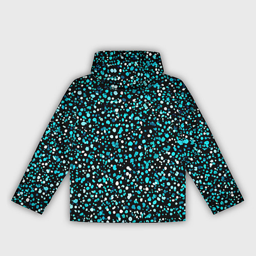 Женская ветровка Голубые неоновые крапинки / 3D-Черный – фото 2