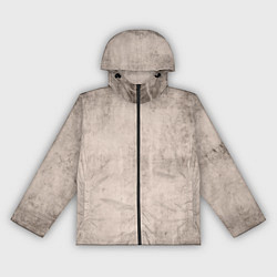 Ветровка с капюшоном женская Текстура мокрый бетон бежевый, цвет: 3D-черный