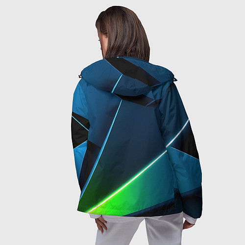 Женская ветровка Neon colored geometric / 3D-Черный – фото 4