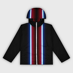 Ветровка с капюшоном женская Color white blue red neon, цвет: 3D-белый