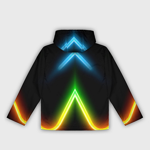 Женская ветровка Neon multicolored lines / 3D-Белый – фото 2