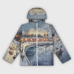 Ветровка с капюшоном женская Новогодние праздники в Москве, цвет: 3D-белый