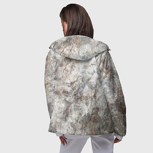 Женская ветровка Абстракция - gray limestone / 3D-Черный – фото 4