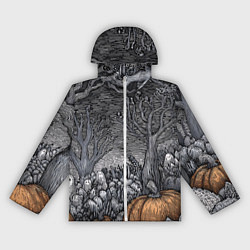 Ветровка с капюшоном женская Осенние шалости духов, цвет: 3D-белый