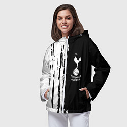 Ветровка с капюшоном женская Tottenham Hotspur белые краски, цвет: 3D-белый — фото 2