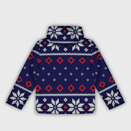 Женская ветровка Вязаный новогодний узор / 3D-Белый – фото 2